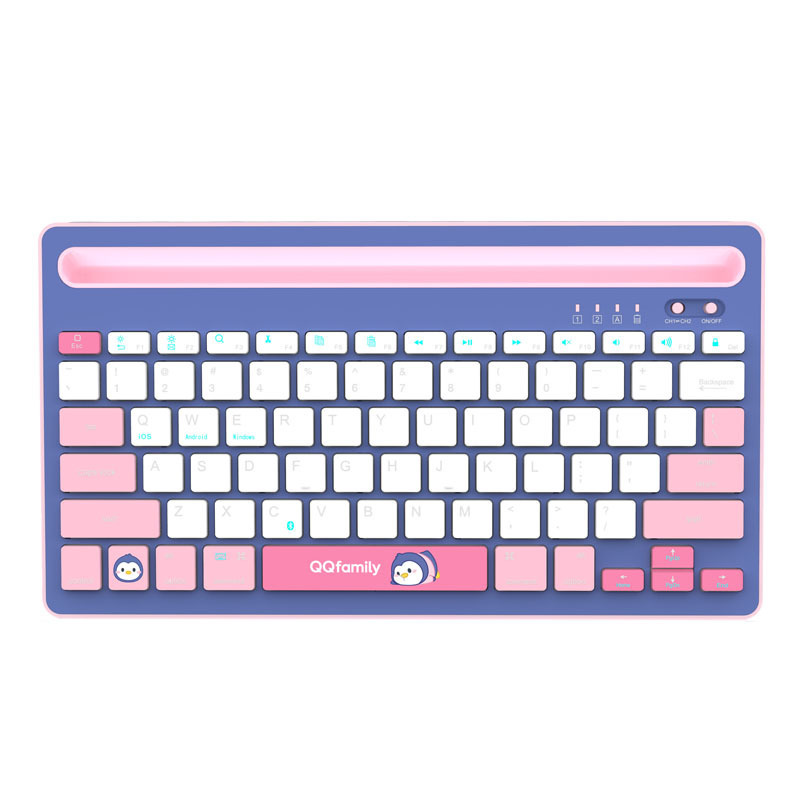 新盟QK300无线蓝牙键盘键盘便携超薄键盘 台式笔记本电脑键盘商务