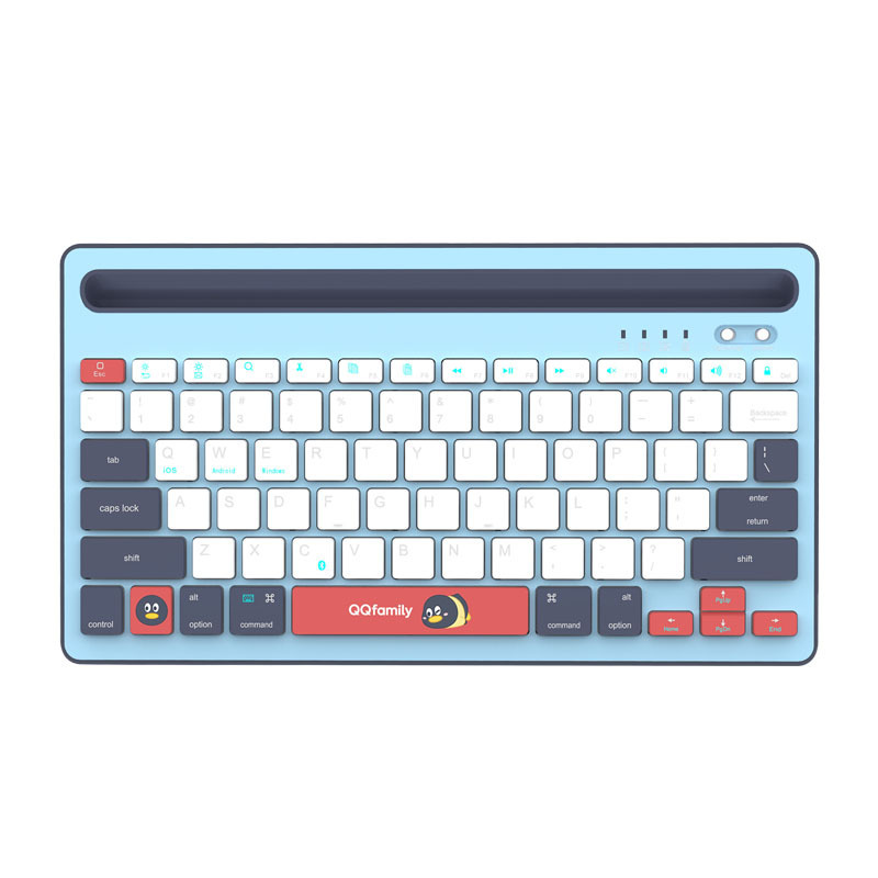 新盟QK300无线蓝牙键盘键盘便携超薄键盘 台式笔记本电脑键盘商务