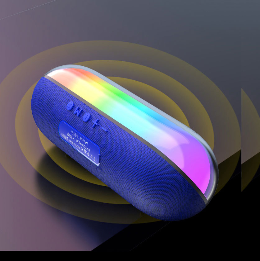 磁动力ZIDLI-D2无线蓝牙音箱 七彩炫彩TWS蓝牙小音响支持插卡收音