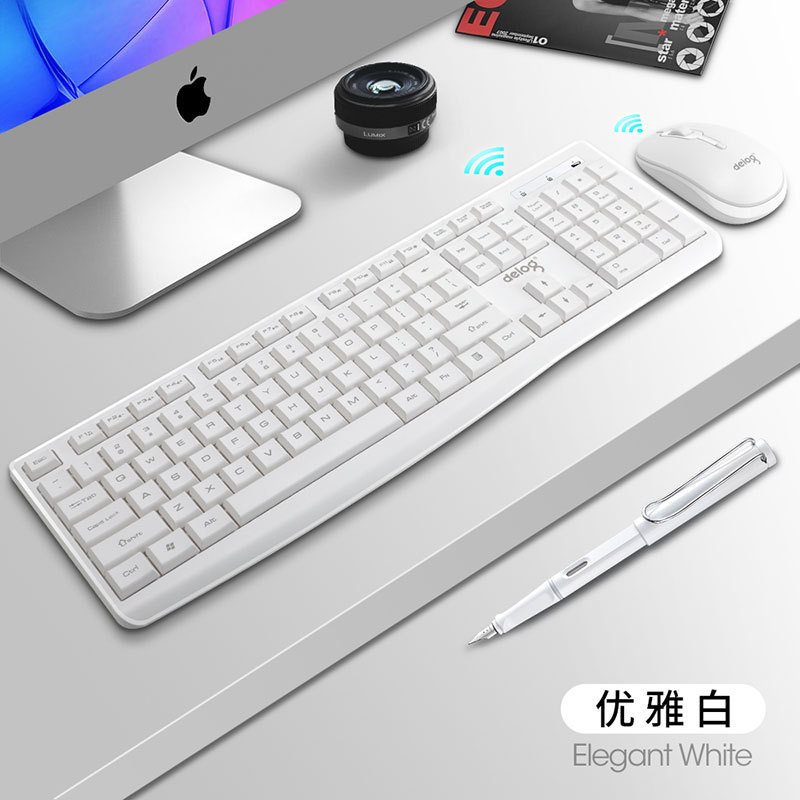 V30无线键盘鼠标笔记本机械键盘 无线键盘办公游戏可爱粉键鼠套装