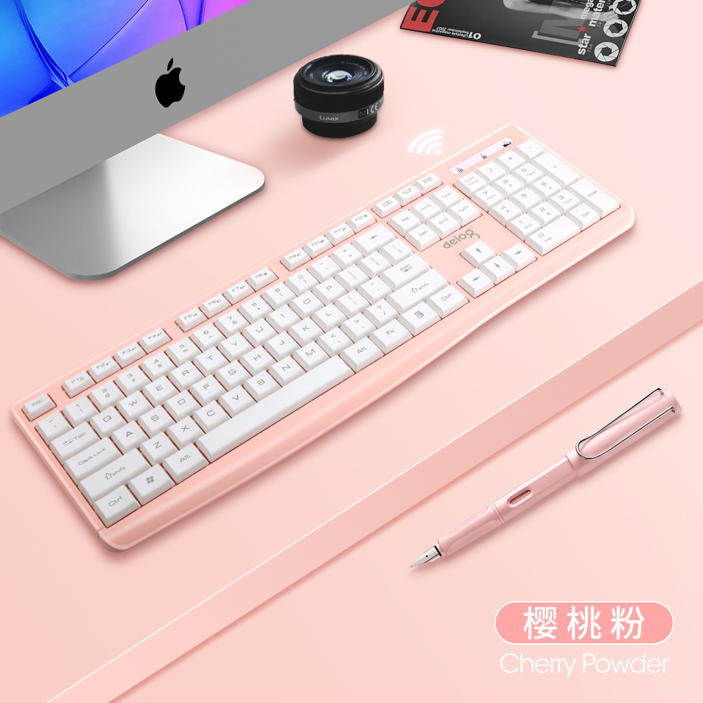 V30 Wireless Keyboard Mouse Laptop Mechanical Keyboard Wireless Keyboard Office Game Cute Pink Mouse Set