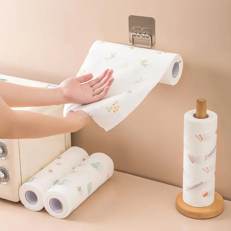 一次性厨房懒人抹布可水洗厨房用纸加厚款干湿两用印花洗碗布