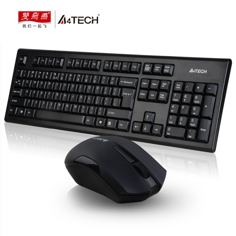 正品双飞燕520键盘鼠标3000N套装USB/圆口无线有线单键盘办公家用