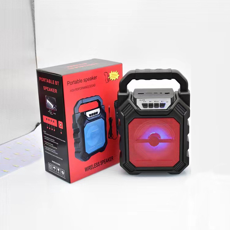 4寸蓝牙音响户外广场舞便携式低音炮家用麦克风K歌电脑小音箱批发