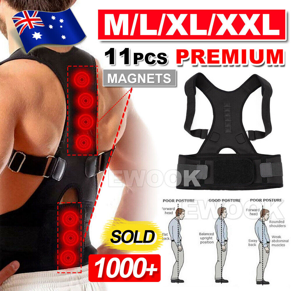 Posture Corrector Clavicle Shoulder Brace Lower Back Support Magnetic Men Women