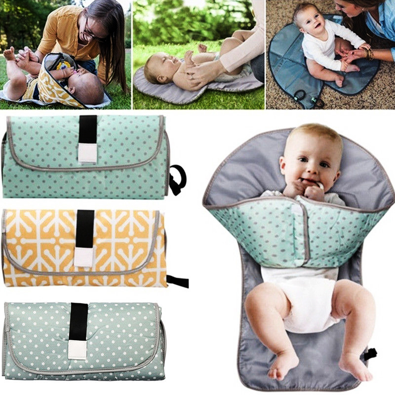 BABY Trave Mat Waterproof Nappy WASHABLE Changing Mat Portable Foldable Bag