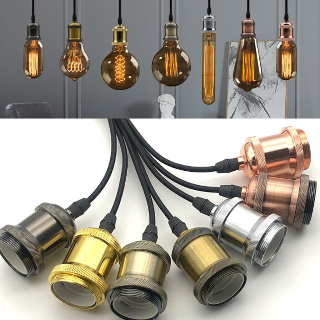 Lampen Fassung E27 Vintage Lampensockel Metall Nostalgie Retro Pendelleuchte