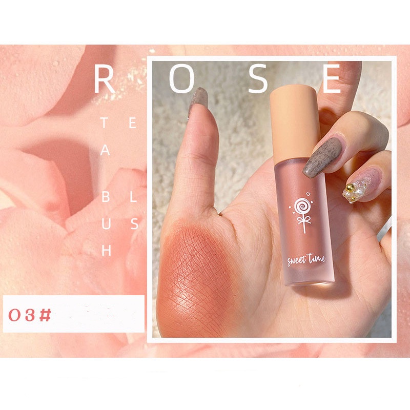 【HUAREN】腮红，慕斯质地，脸颊，眼部，3色，美丽，甜美，自然，持久，易涂抹，带动肌肤气场