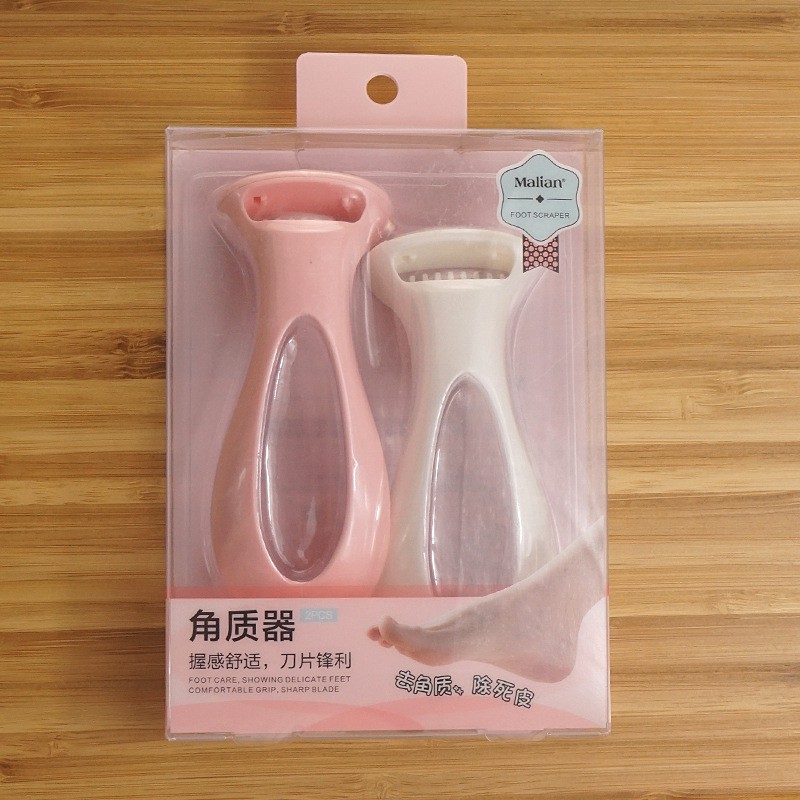 【HUAREN】后跟剃须刀，2 件装，剃须刀后跟裂开，干燥，死皮，让双脚看起来健康，照顾好后跟