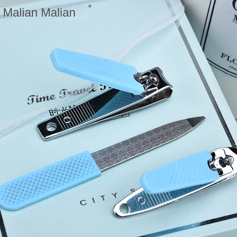 【HUAREN】指甲剪套装，3 件装，真正不锈钢，切割向内生长的指甲，利基指甲，指甲锉，锋利的剪刀