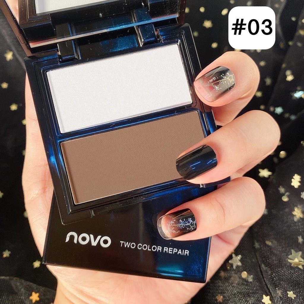 【HUAREN】Contour Highlight 2 合 1 墨盒，美丽的彩色灰尘。 面部框架着色 突出脸部，很漂亮。