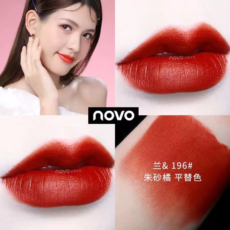 【HUAREN】口红，缎面质地，色彩靓丽，6色，哑光质地，易于涂抹，持久，可爱的包装
