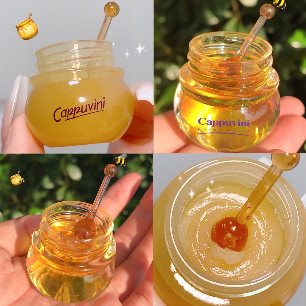 【HUAREN】蜂蜜润唇膏，润唇膏，桃子润唇膏，唇膜，滋润桃子蜂蜜润唇膏，滋润桃子蜂蜜润唇膏