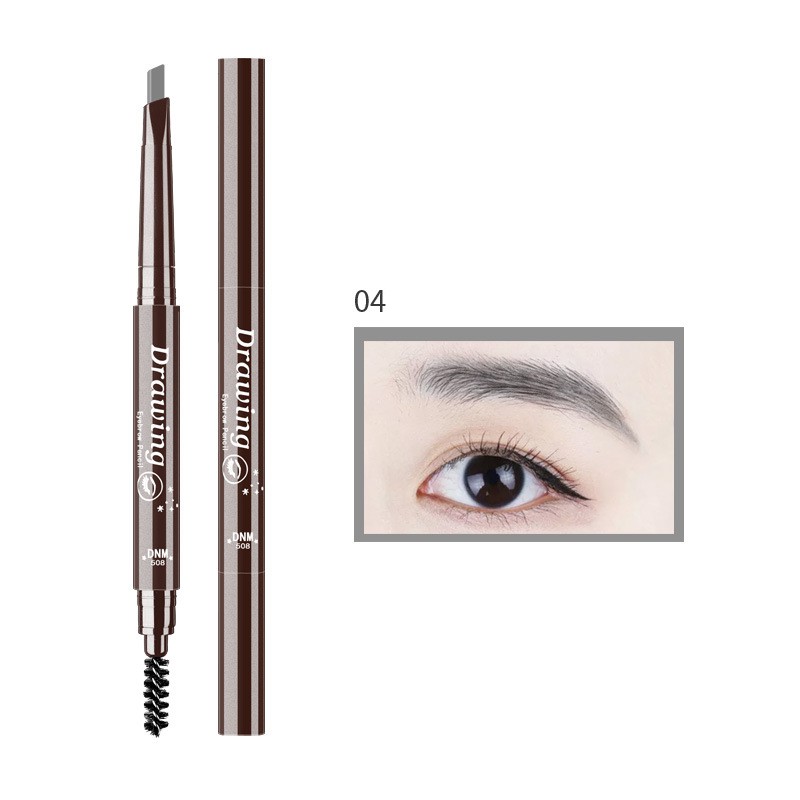 【HUAREN】双头眉笔，防水、持久、防水、自然。 自动旋转眉笔，双头