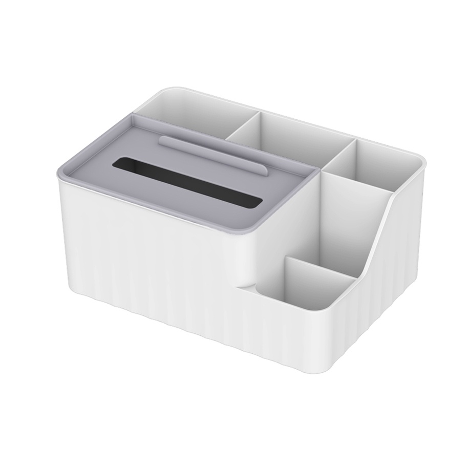 【HUAREN】H181 多用途纸巾盒 有一个内置的储物箱。