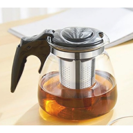 【HUAREN】DYH 茶壶, 700ml, 900ml 和 1100ml, 茶壶, 茶壶, 带过滤器的茶壶, 圆形茶壶, 不锈钢茶壶, 不锈钢茶壶 DYH