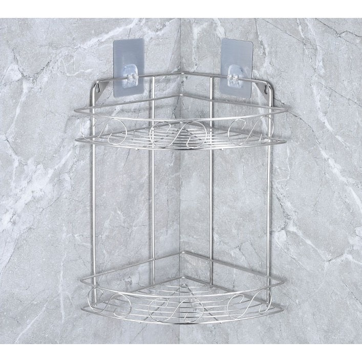 【HUAREN】【9.9到176泰铢，使用代码PSK0999】真正的不锈钢浴室架子 不要钻墙 体重增加好 获取即用型设备 A001