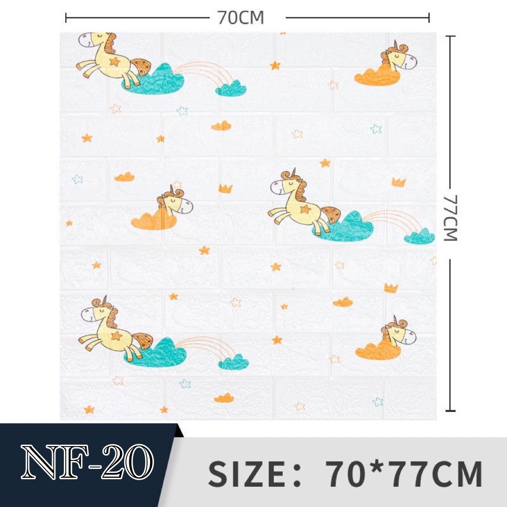 【HUAREN】H107 最便宜的墙壁纸 70*770 3D 70*770cm 大张带自粘可发货 3D 墙贴壁纸 砖纹壁纸