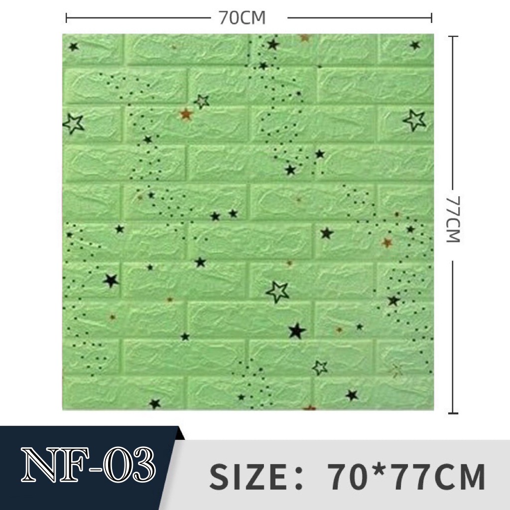 【HUAREN】H107 最便宜的墙壁纸 70*770 3D 70*770cm 大张带自粘可发货 3D 墙贴壁纸 砖纹壁纸