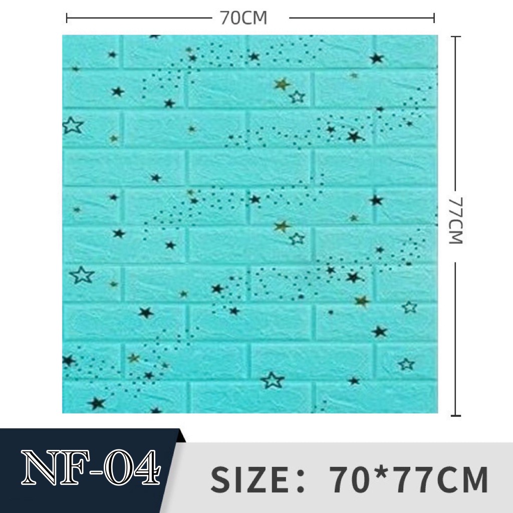 【HUAREN】H107 最便宜的墙壁纸 70*770 3D 70*770cm 大张带自粘可发货 3D 墙贴壁纸 砖纹壁纸