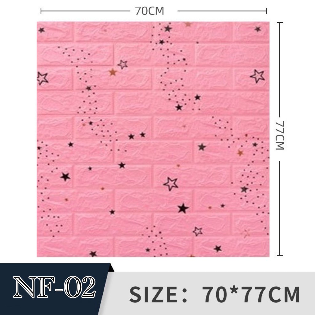 【HUAREN】H107 最便宜的墙壁纸 70*770 3D 70*770cm 大张带自粘可发货 3D 墙贴壁纸 砖纹壁纸