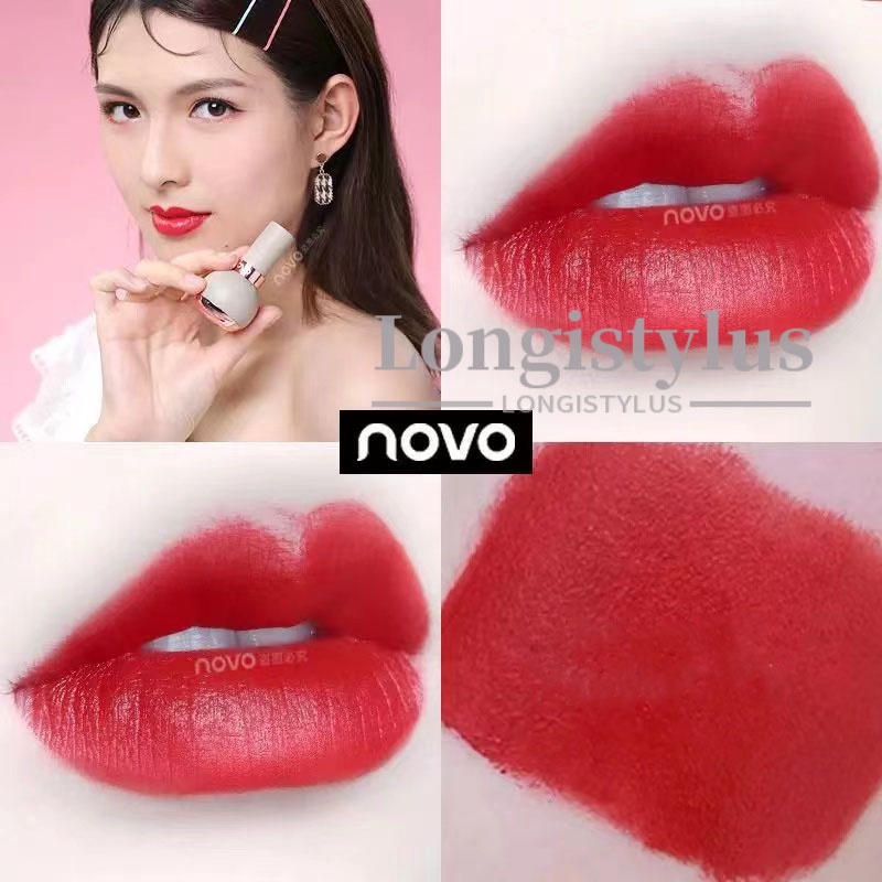 ลิปสติก เนื้อซาติน สีสวย 6 โทนสี เนื้อแมท ทาง่าย ติดทนนาน แพ็คเกจน่ารัก