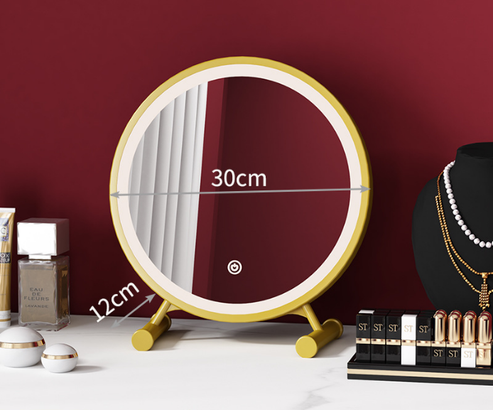 【JH】该镜子设置了40/30cm的餐桌，化妆玻璃，ins，迷你mini molle，韩国LED，led，led，led，led，selphi，生日礼物