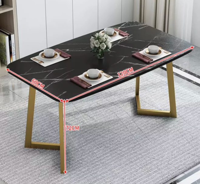 【JH】120*60*75cm优质饭桌、一套餐桌、一套北欧风格的大理石桌、一套四个饭桌