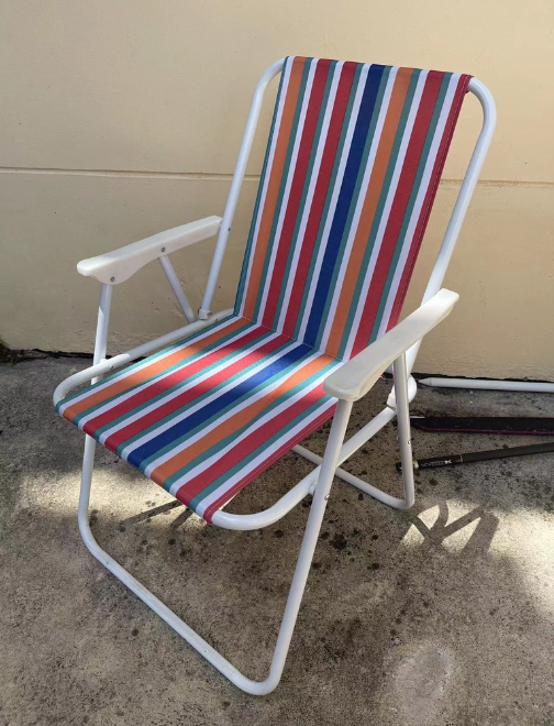 【JH】海滩椅子，折叠椅，大便宜的椅子，结实的方脚休闲椅，可折叠的野餐椅