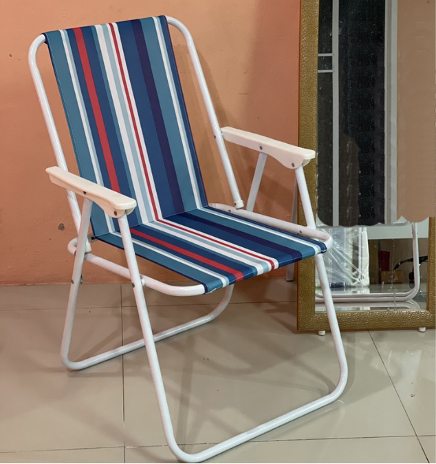 【JH】海滩椅子，折叠椅，大便宜的椅子，结实的方脚休闲椅，可折叠的野餐椅