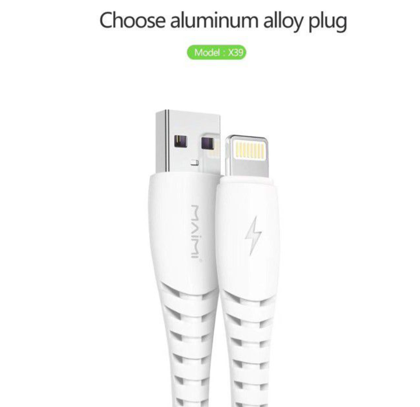 【MMY】Maimi型号x39/X39PD 1m/2m白色充电电缆照明/c型/微/型至照明(x 39pd)