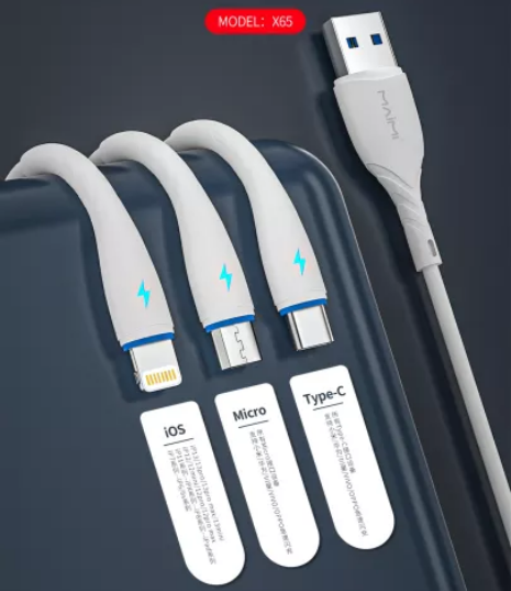 【MMY】LED充电电缆具有maimi x65型、5A作业、1M长的电缆、3种型号可供IP Android/c1m选择