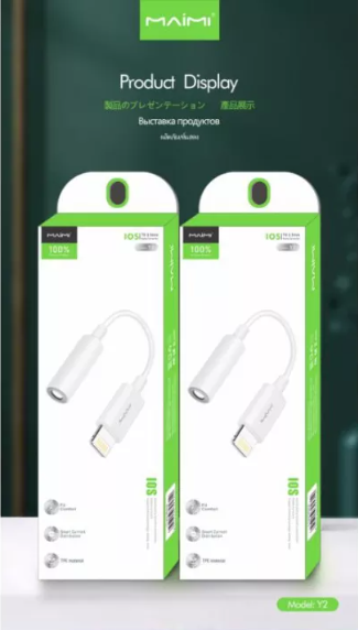 【MMY】Maimi Y3 / Y2型适配器-C型耳机接口转换3.5 mm型耳机转换电缆-C / iOS To 3.5mm Android音频适配器