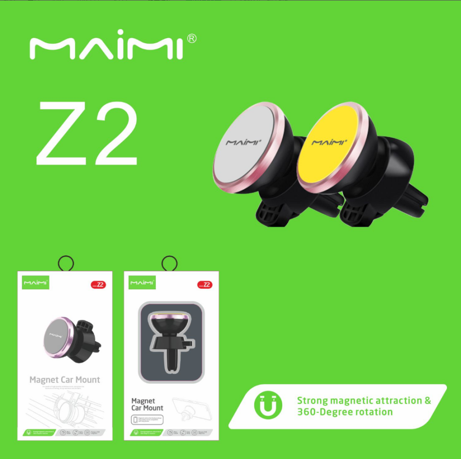【MMY】Maimi Z2 แม่เหล็ก ติดแน่น หน้ารถ เสียบช่องแอร์ ในรถ ที่ตั้งมือถือในรถที่จับโทรศัพท์ในรถcar phone holder