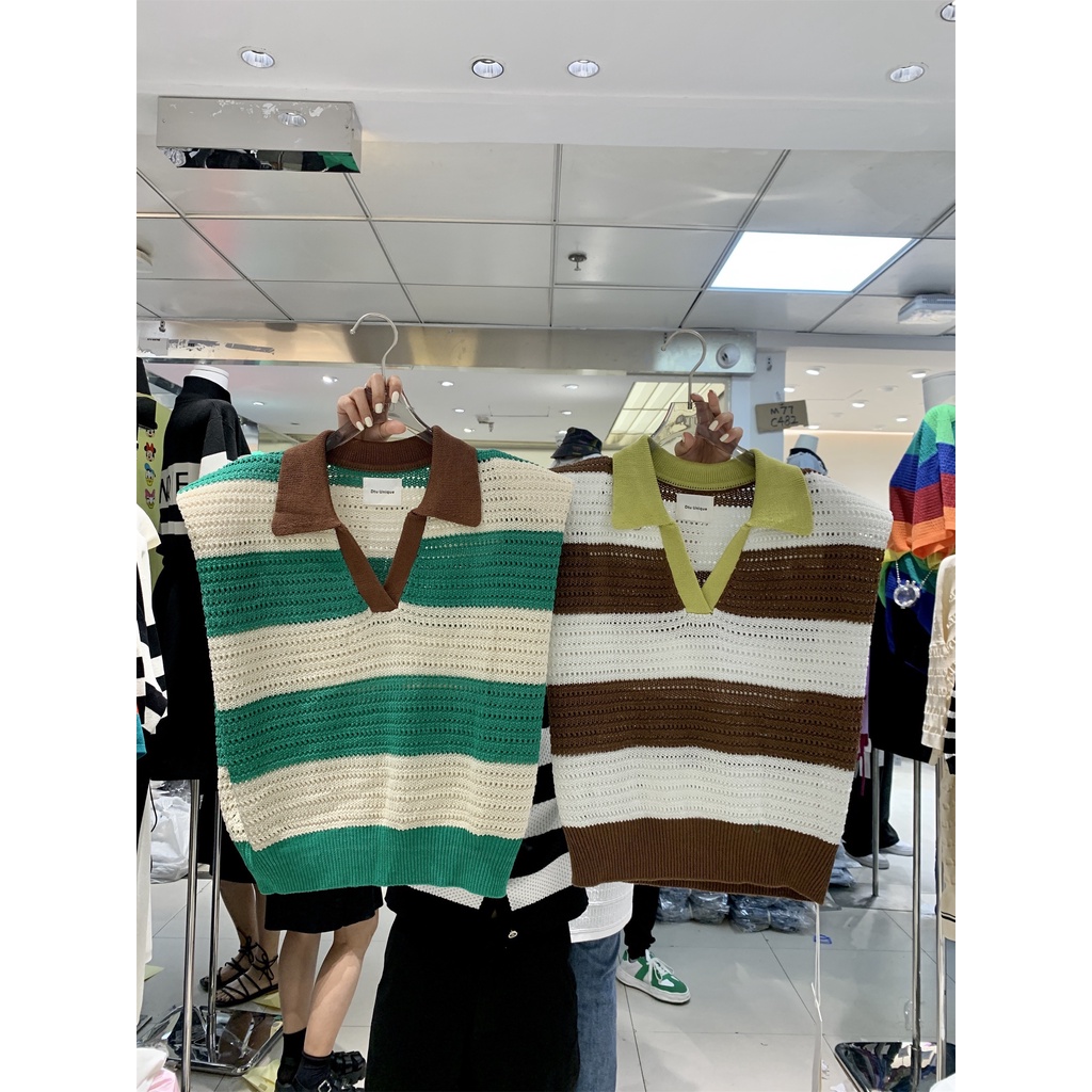 【chunyu】✨  韩式条纹真丝领衬衫 A1065