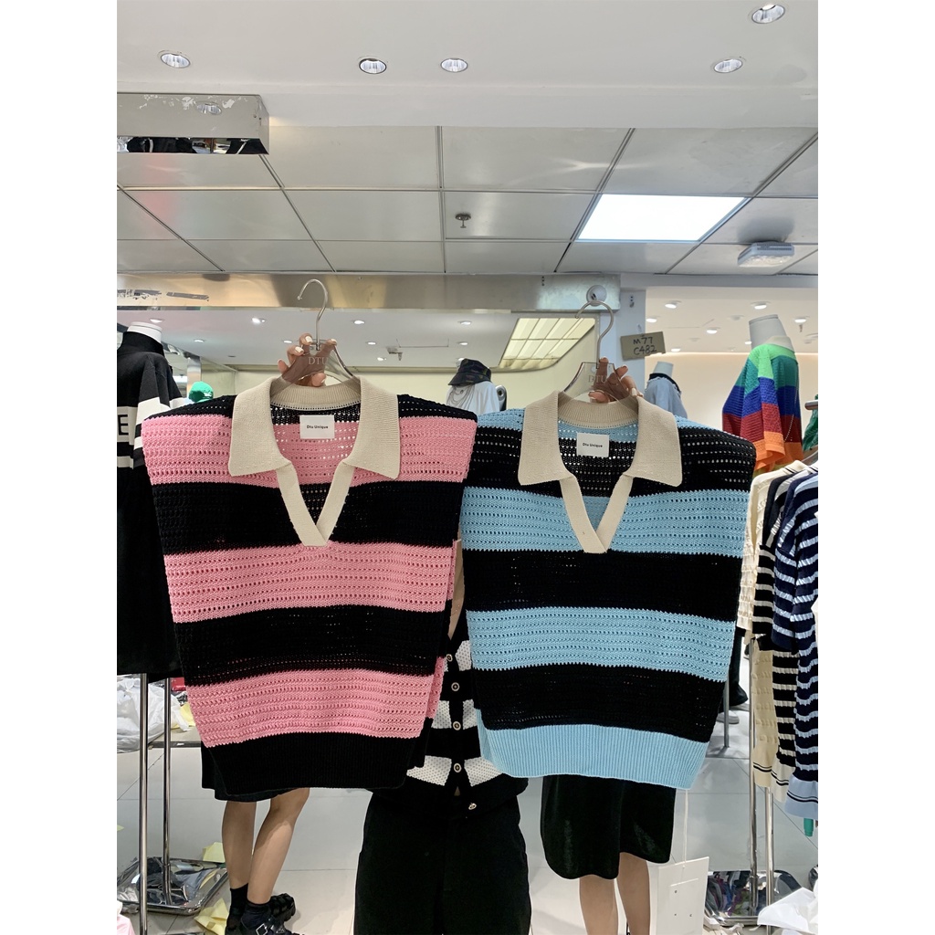 【chunyu】✨  韩式条纹真丝领衬衫 A1065