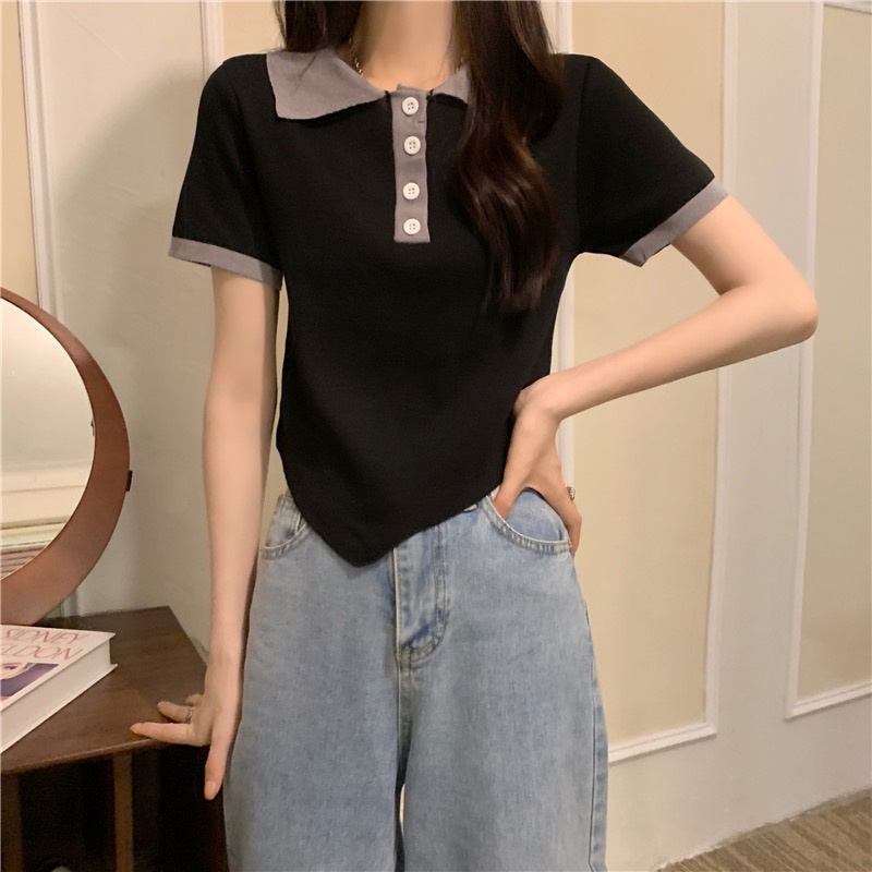 【chunyu】✨ 韩系极简色有领衬衫 83120