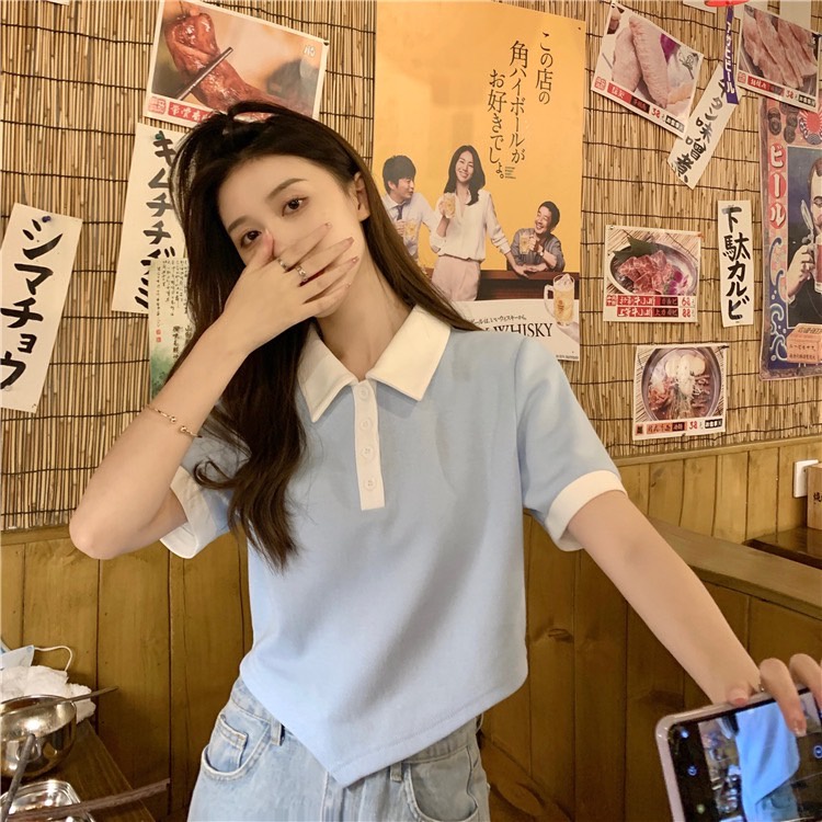 【chunyu】✨ 韩系极简色有领衬衫 83120