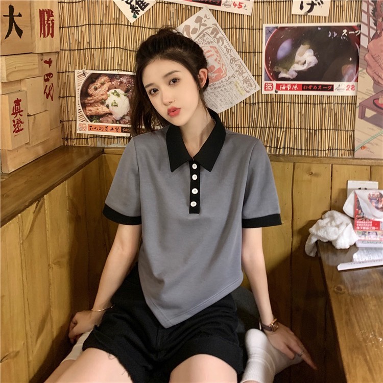 【chunyu】✨ 韩系极简色有领衬衫 83120