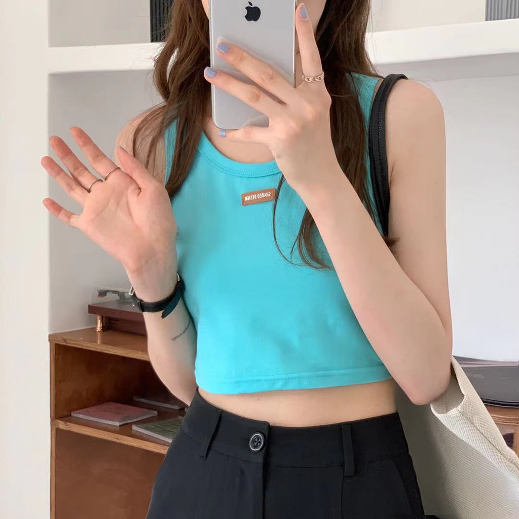 【chunyu】夏季皮革正面刺绣背心 1868