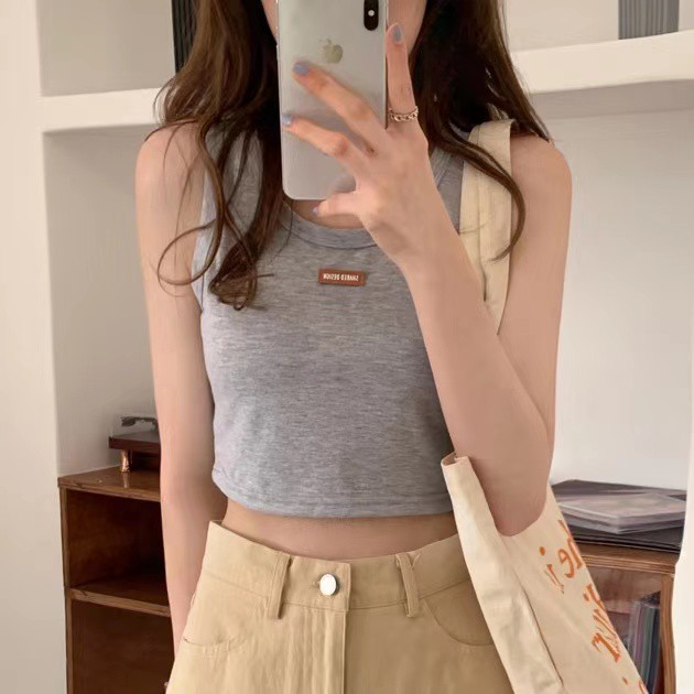 【chunyu】夏季皮革正面刺绣背心 1868