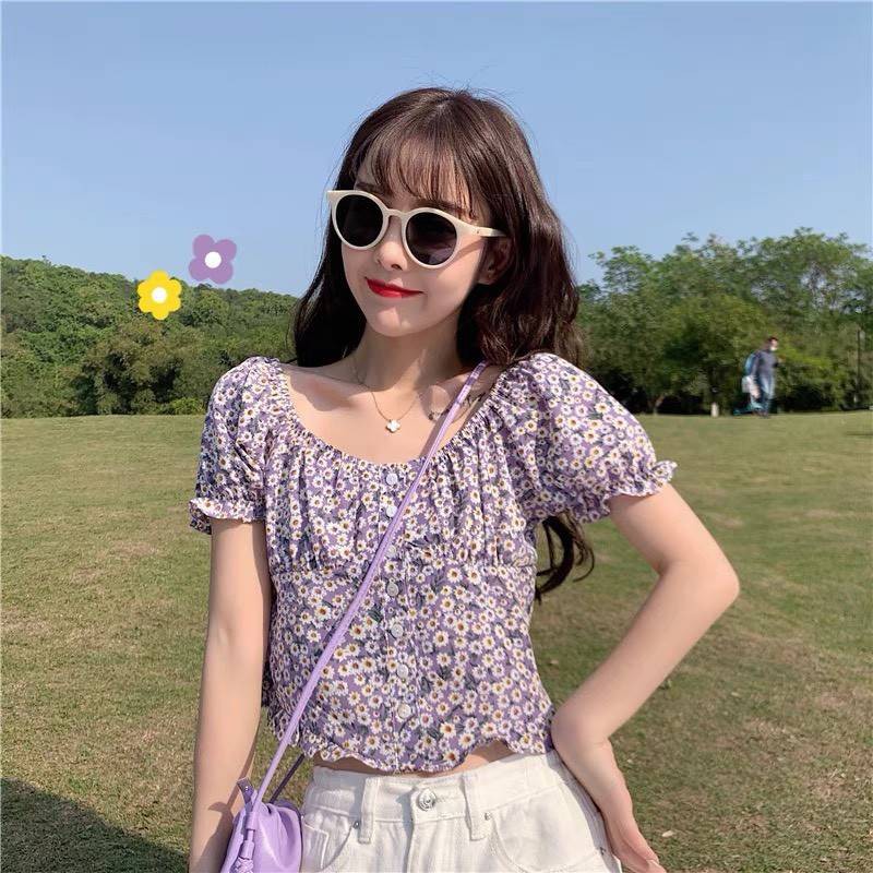 【chunyu】夏季极简主义花卉开襟衫 817-1