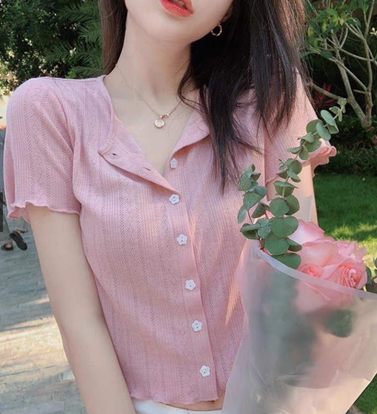 Chunyu✨真丝衬衫，图案可爱。颜色鲜艳。 小巧紧凑的8853#