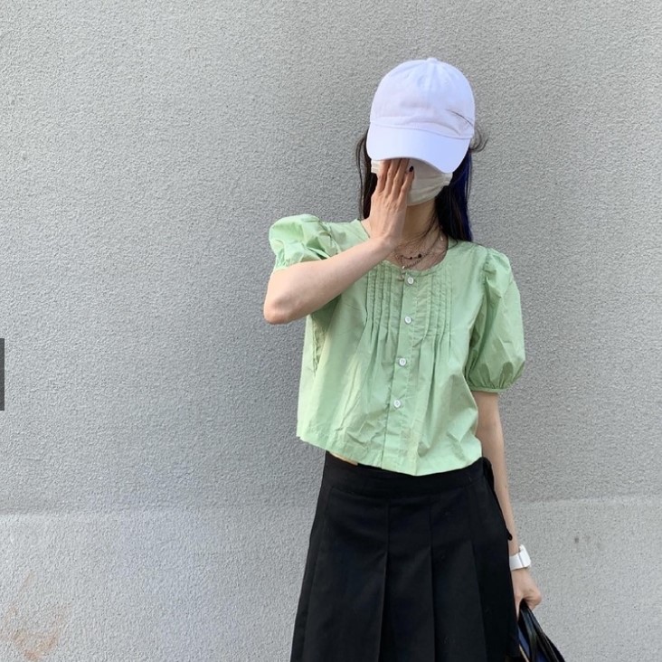 Chunyu✨韩版泡泡袖衬衫 韩版衬衫21223#