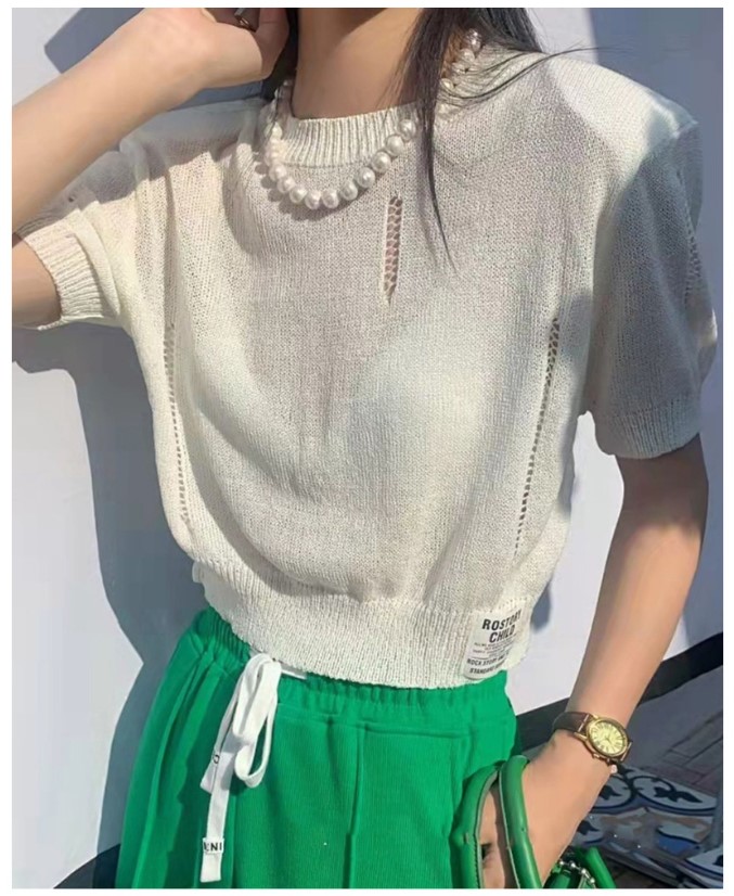 Chunyu✨圆领短款上衣 面料不烫手，穿着舒适07842#