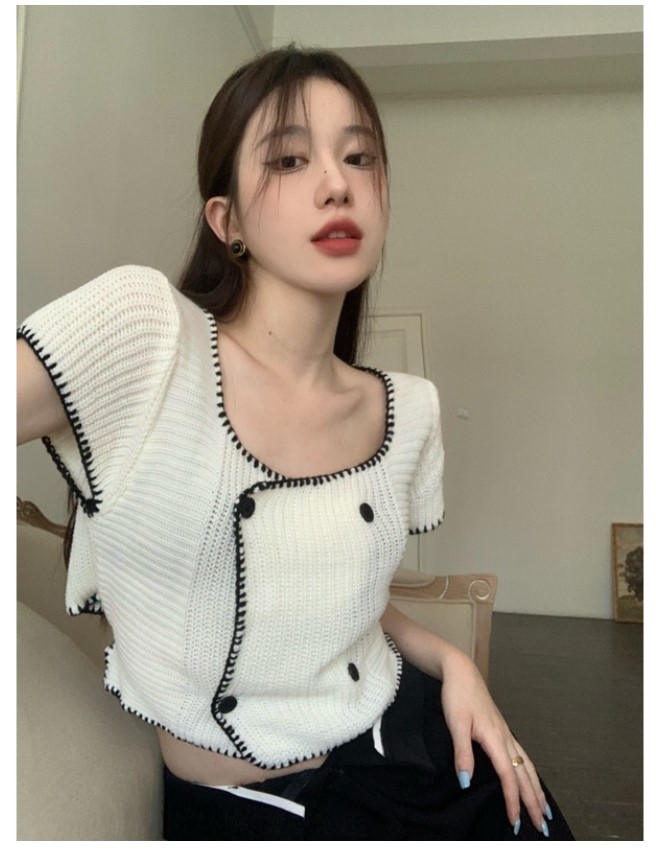 Chunyu✨针织短款上衣 配韩式绳07831#