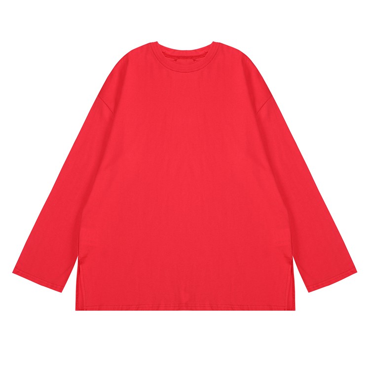 【chunyu】✨长袖衬衫 尺码 柔软面料，红色，纯色 长袖纯色上衣 L809