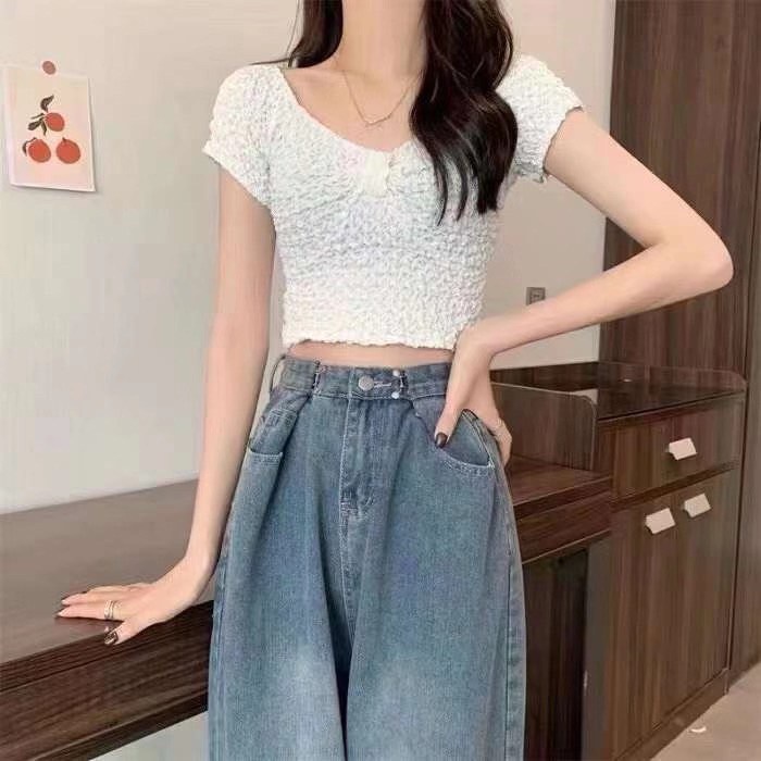 【chunyu】✨中间有蝴蝶结的短款上衣，流苏 021#