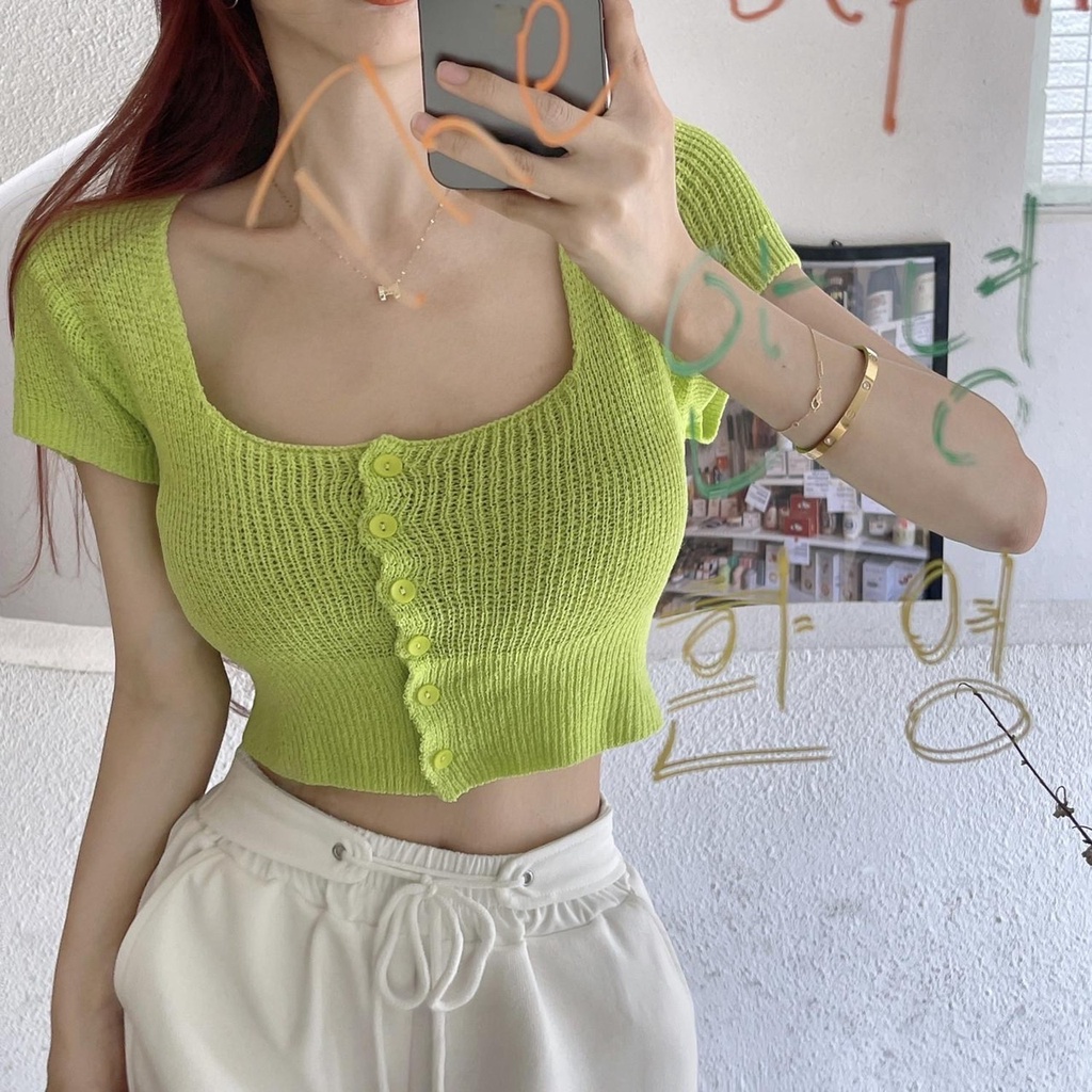 【chunyu】✨可爱宽领针织衫1408#