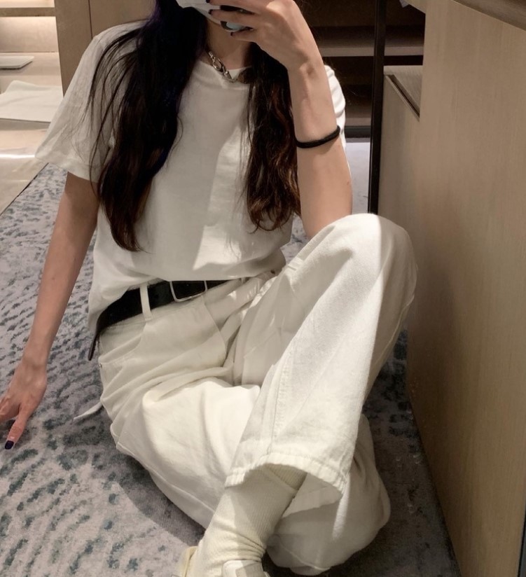 Chunyu✨后系带圆领T恤  21138#